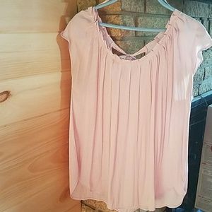 Lauren Conrad  pale pink blouse